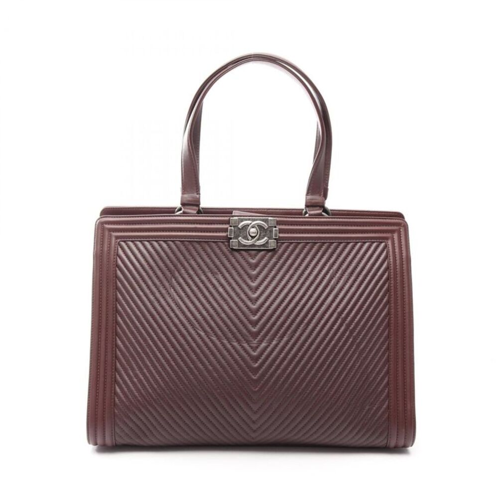 CHANEL Boy Chanel Lambskin Tote Bag